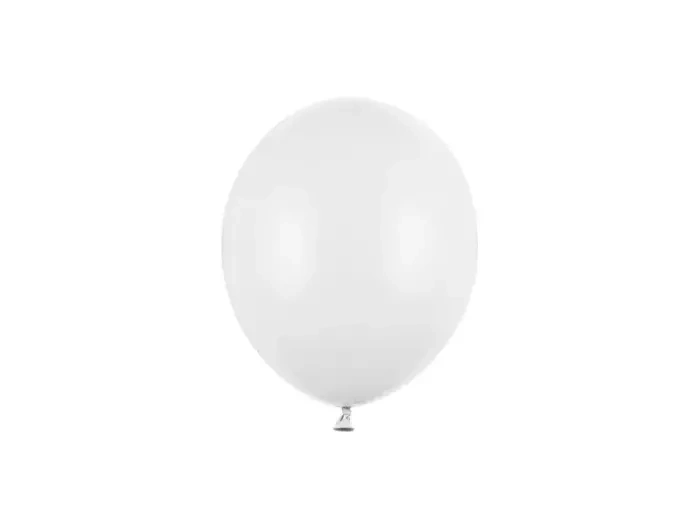 Balon Strong jednokolorowy 5 cali 100 szt. Pastel Pure White