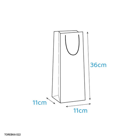 Torebka prezentowa Świąteczna Bombki (na wino alkohol) 11 x 36 cm mix