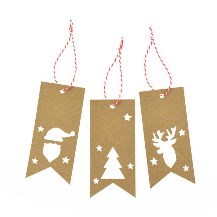 Zawieszki do prezentów EKO świąteczne 12 szt.