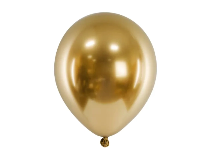 Balony złote Chrome Shiny - Glossy balloons 46 cm 5 szt.