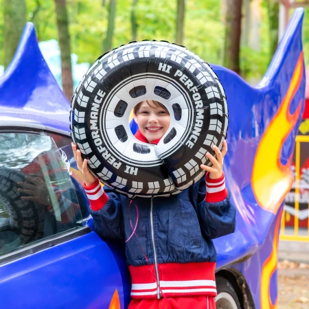 Balon foliowy Racing Car Koło 68x75 cm