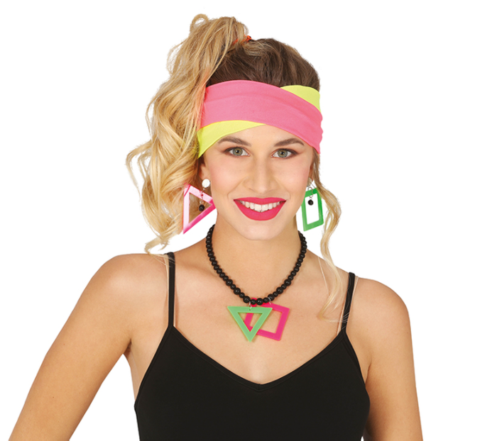 Zestaw akcesoriów LATA 80 neon 5 szt.