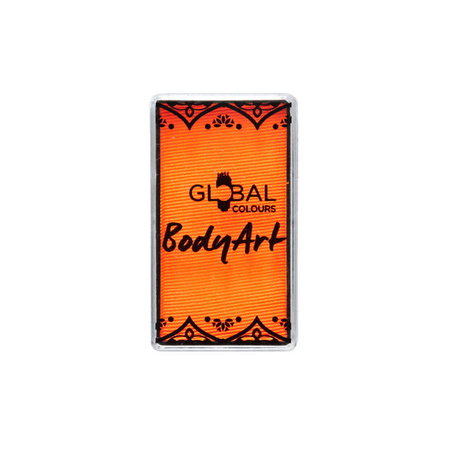 Global Colours farba do twarzy i ciała prostokątna 20g UV Neon Orange