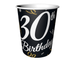 Kubeczki papierowe 30 URODZINY 200 ml 6 szt.