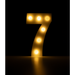 Świecąca Cyfra LED "7" Light Letter, drewniana biała 17x12 cm