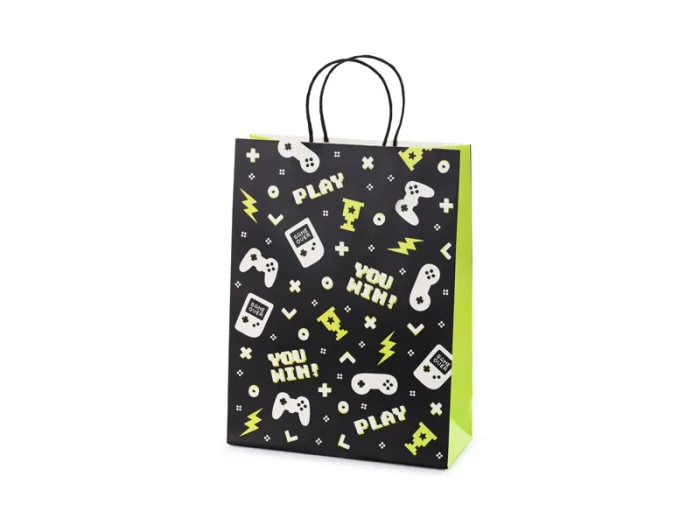Torebka prezentowa papierowa Gamepady 10x24x32 cm 1 szt.