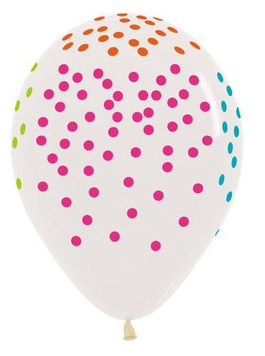 Balony Sempertex Konfetti 12'' 12 szt Neonowe