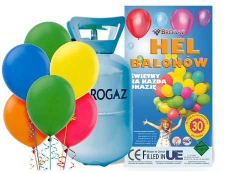 Butla z helem jednorazowa na 30 balonów HELIUM KIT 0,25m3
