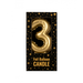 Świeczka urodzinowa cyfra 3 jak balon foliowy złota