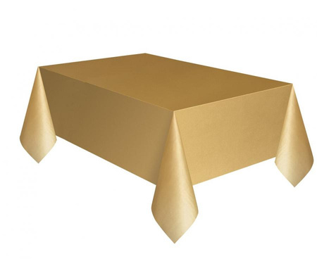 Obrus foliowy ZŁOTY 137 x 274 cm matowy