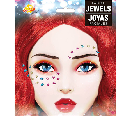 Blingi - Naklejki Kryształki Gwiazdki kolorowe na twarz