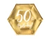 Talerzyki papierowe 50th Birthday złote 20 cm 6 szt.