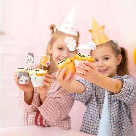 Papilotki do muffinek babeczke Kotki 6szt.