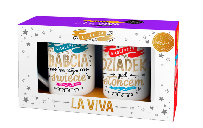 Kubek komplet na prezent Dzień Babci i Dziadka - babcia i dziadek kubki