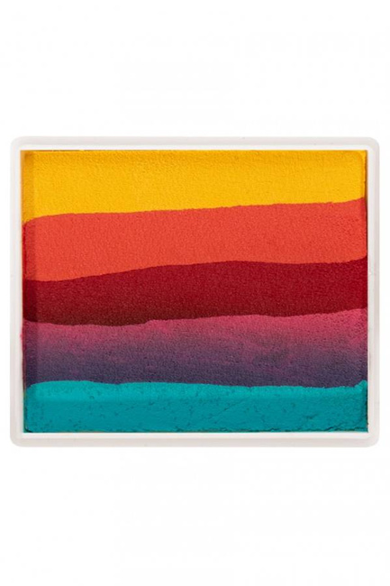 Farba do twarzy Rainbow Cake 50 g Sea Green/ Coral Pink/ Light Red/ Golden Orange/ Yellow PartyXplosion