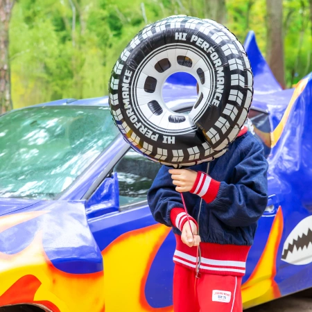 Balon foliowy Racing Car Koło 68x75 cm