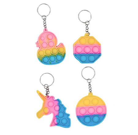 Brelok silikonowy Pop It Kształty mix wzorów