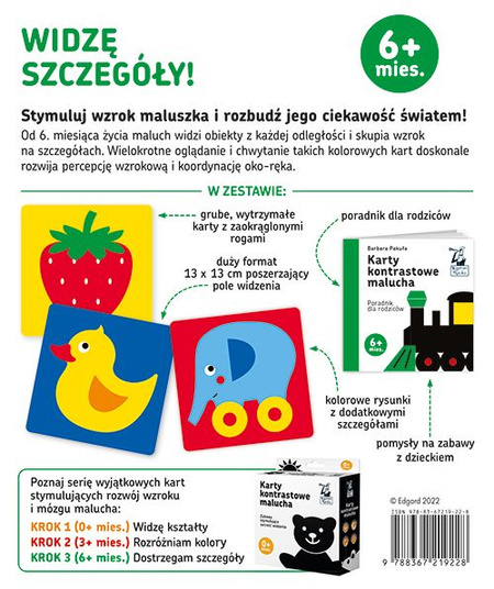 Widzę szczegóły! KARTY KONTRASTOWE dla malucha 6mies+