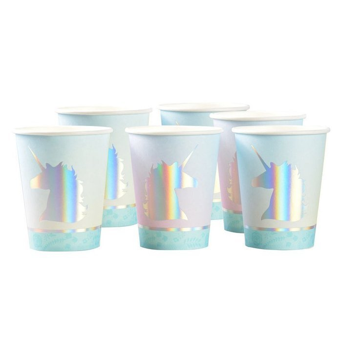 Kubeczki jednorazowe papierowe Jednorożec 6 szt.