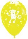 Balon Sempertex Zwierzęta z dżungli 12'' 1 sztuka Zółty