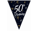 Baner urodzinowy flagi 50 URODZINY 270 cm