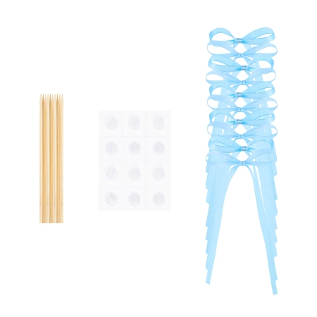 Pikkery Toppery kokardki niebieskie 10 szt.