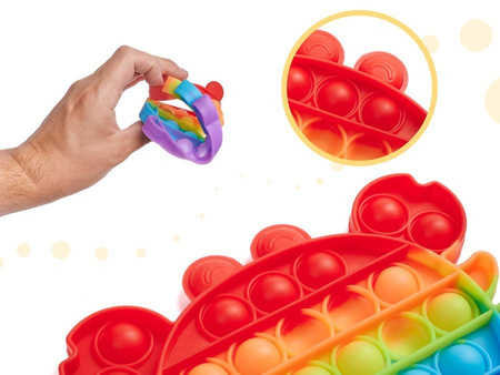 Zabawka sensoryczna Push Bubble Pop Fidget - krab tęczowy
