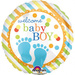 Welcome Baby Boy okrągły balon foliowy Anagram 9''