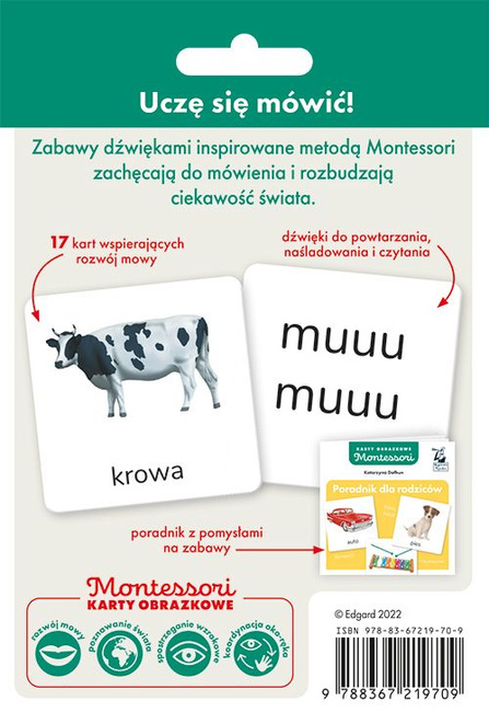 Montessori Dźwięki KARTY OBRAZKOWE 1-3