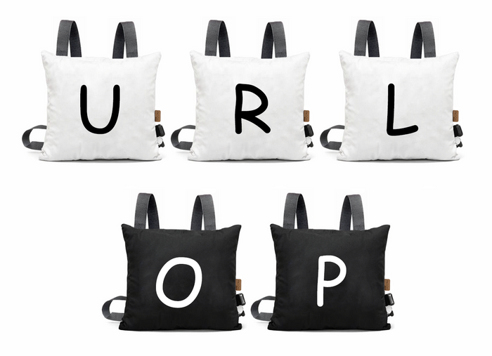 Gra słowna poduszki Literki zespołowa integracyjna zestaw 5 szt.