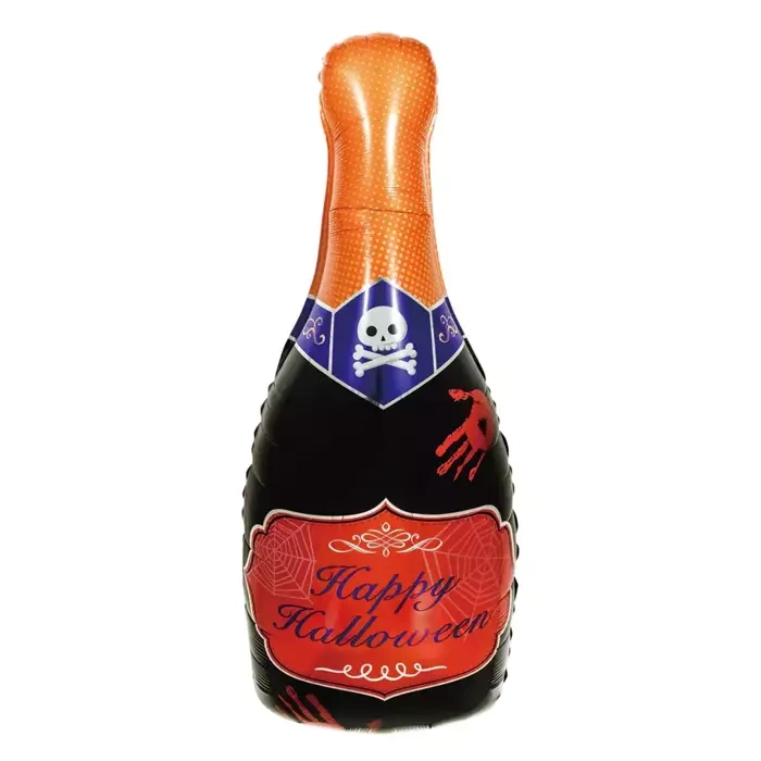 Butelka trucizna Happy Halloween balon foliowy 99 cm