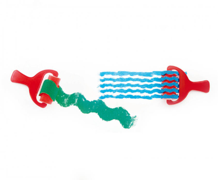 WAŁKI SZEROKIE do malowania 3 sztuki czerwone JOVI