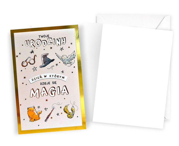 Kartka urodzinowa karnet Harry Potter Magia