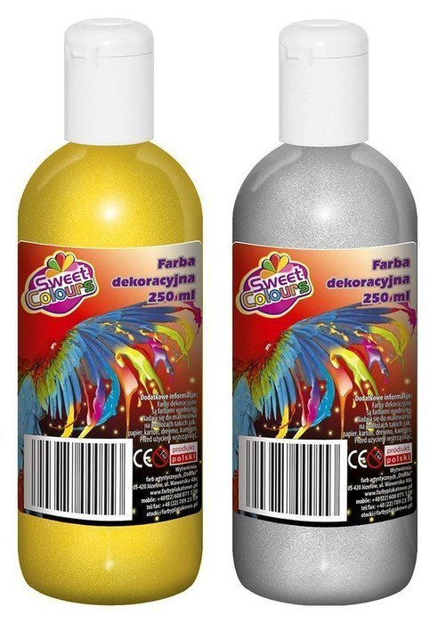 Farba plakatowa metaliczna złota srebrna OTOCKI 250ml