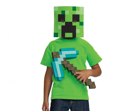 Zestaw Creeper MINECRAFT (maska + kilof)