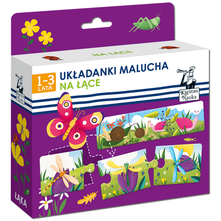 UKŁADANKI MALUCHA NA ŁĄCE PUZZLE 1-3 lata KAPITAN NAUKA