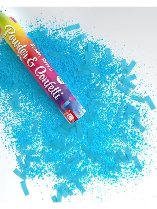 Konfetti pneumatyczne PAPIEROWE z proszkiem Boy or Girl POWDER smoke 30 cm
