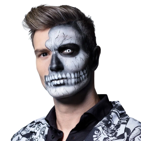 Soczewki kontaktowe 3 - miesięczne dwukolorowe Szkieletor Boland