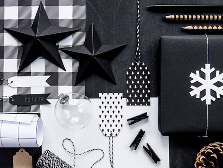 Czarne Gwiazdy dekoracja DIY Sylwester
