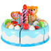 Tort urodzinowy do krojenia na rzepy kuchnia 80 elementów niebieski