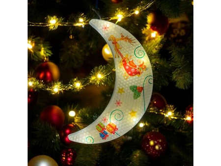 Girlanda lampki Świąteczne kurtyna gwiazdki i księżyce 100 led biały ciepły 3 m