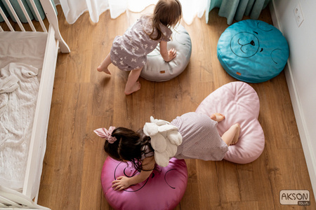 Dream Pouf pufa poduszka srebrna ekoskóra 1 szt.