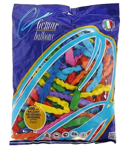 Balon Mała Dżdżownica 100szt Gemar balony