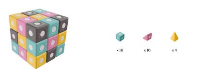 Duże klocki piankowe magnetyczne TUKI zestaw SMART 30 elementów