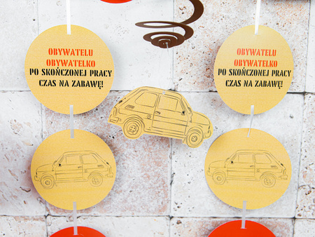 Dekoracja wisząca łańcuszek PRL