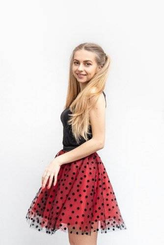 Spódnica tutu Grochy czarne rozmiary