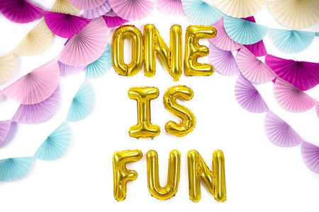 BALON foliowy LITERA mała 35 cm złota na powietrze