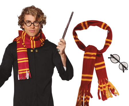 Zestaw Czarodzieja szalik okulary Harry Potter