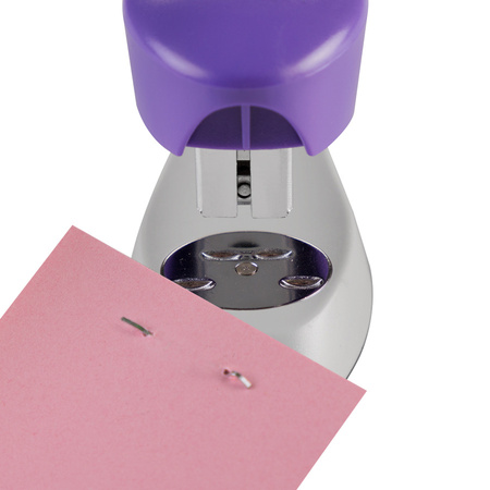 Zszywacz plastikowy 70 mm 25 kartek fioletowy
