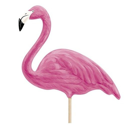 Pikery toppery Flamingi dekoracje na tort muffinki 6 szt